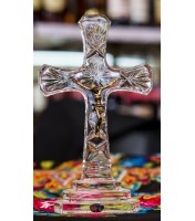 Cristal de Bohème Croix 19cm