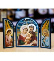 Icône en bois "La naissance de Jesus" (9.5cm x 15.5cm)