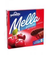 Gelée de fruits "Mella" goût cerise enrobée de chocolat 190g