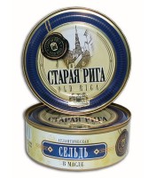 Harenge à l'huile 240g  	Атлантическая сельдь в масле "Старая Рига"