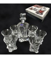 Set pour le whisky "Cooper", une carafe de 6 verres.Набор для виски "Cooper", графин и 6 стаканов